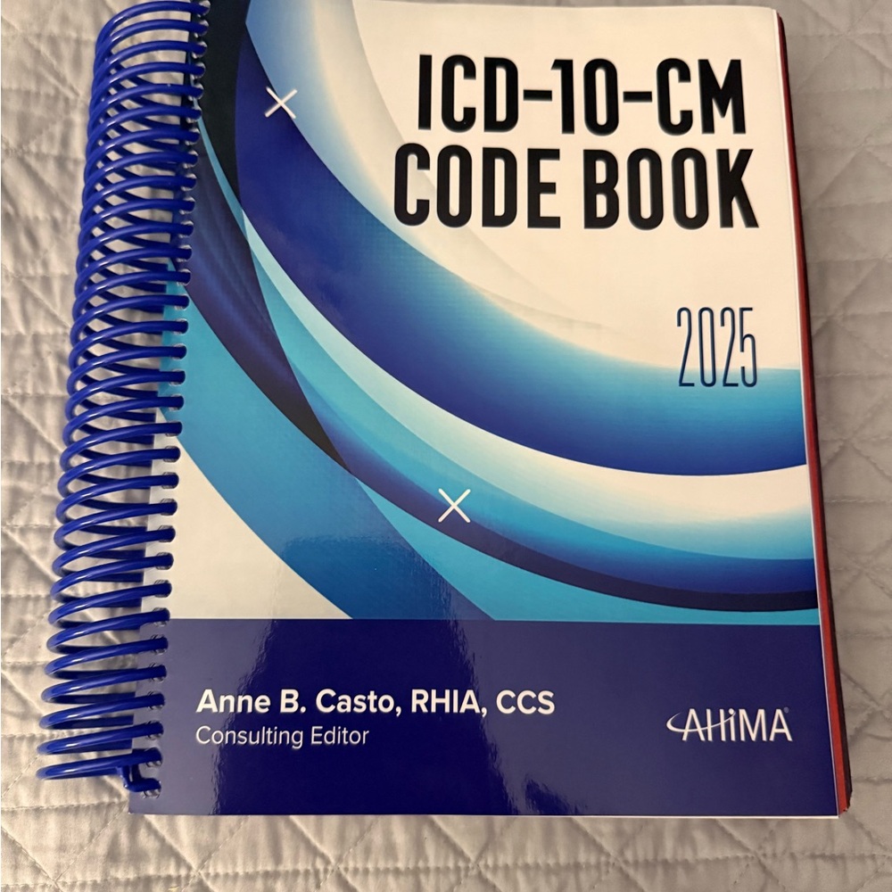 AHIMA ICD-10-CM Code Book 2025 - Blue Gradient Cover